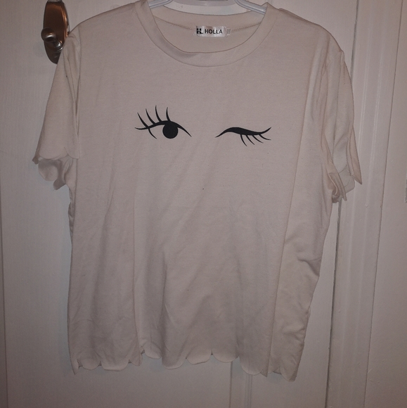 Eye print scalloped t-shirt - Picture 4 of 5